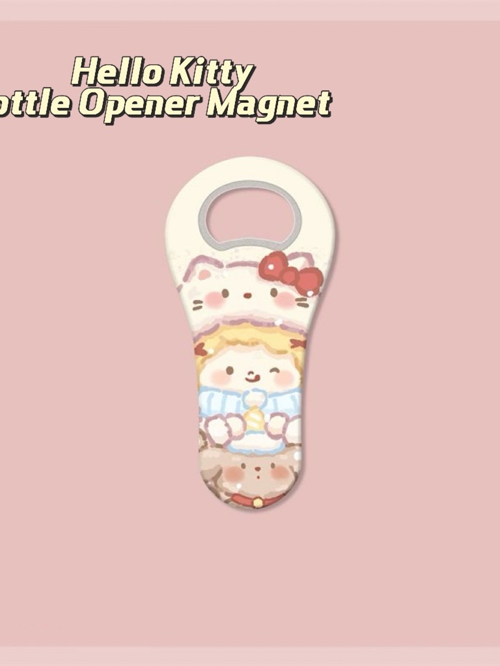 Set of 2 Hello Kitty Bottle Opener Fridge Magnets | Cute Kawaii Gift
